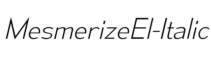 MesmerizeEl-Italic Font