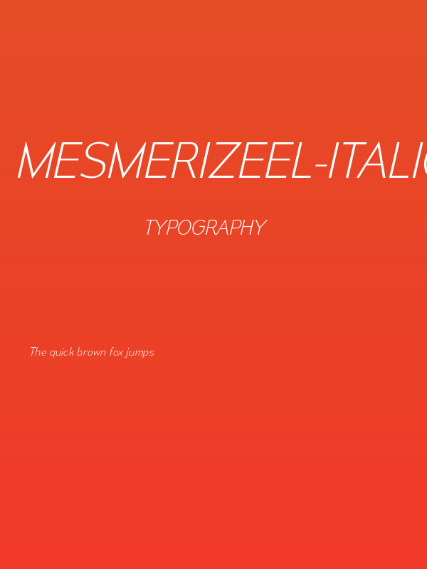 MesmerizeEl-Italic Poster