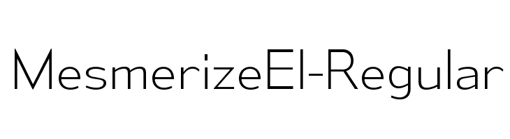 MesmerizeEl-Regular  नि: शुल्क फ़ॉन्ट्स डाउनलोड