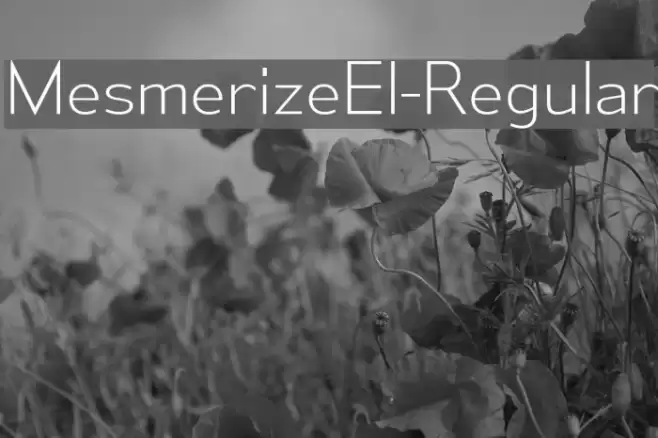 MesmerizeEl-Regular Font examples