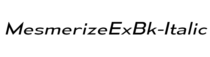 MesmerizeExBk-Italic Font