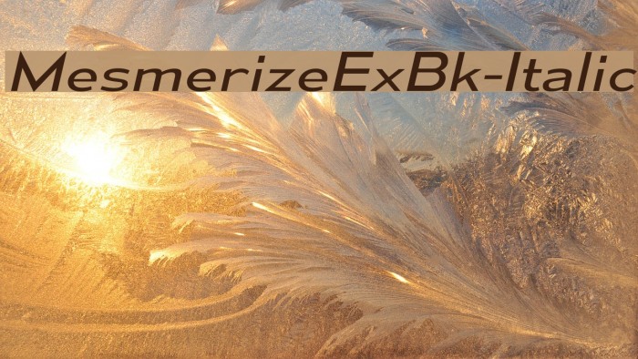 MesmerizeExBk-Italic Font examples