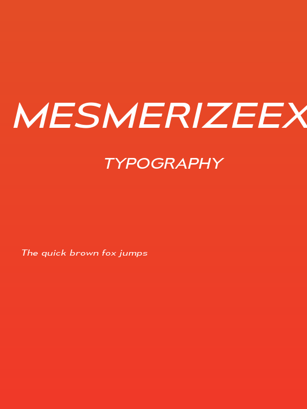 MesmerizeExBk-Italic Poster