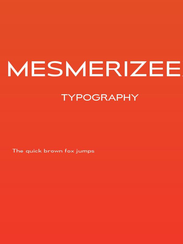 MesmerizeExBk-Regular Poster