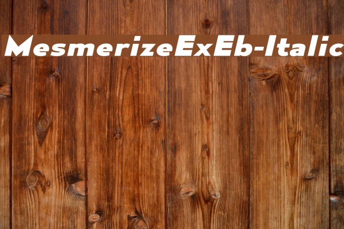 MesmerizeExEb-Italic Font examples
