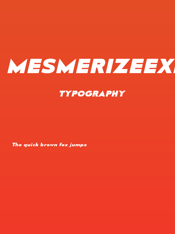MesmerizeExEb-Italic Poster