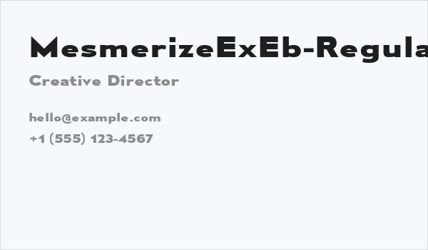 MesmerizeExEb-Regular Business Card