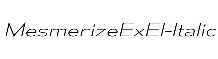 MesmerizeExEl-Italic  Frei Schriftart Herunterladen