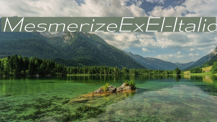 MesmerizeExEl-Italic Font examples