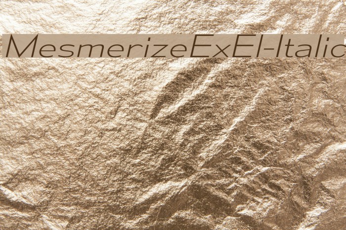 MesmerizeExEl-Italic Font examples
