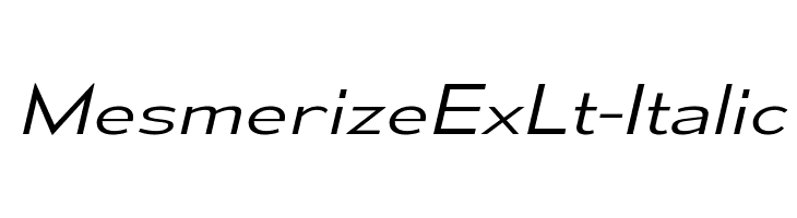 MesmerizeExLt-Italic Font