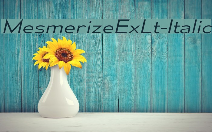 MesmerizeExLt-Italic Font examples