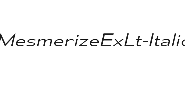 MesmerizeExLt-Italic Logo