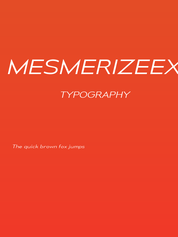 MesmerizeExLt-Italic Poster