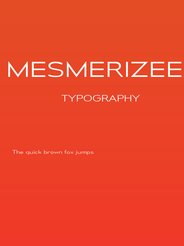 MesmerizeExLt-Regular Poster