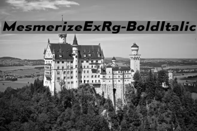 MesmerizeExRg-BoldItalic Font examples