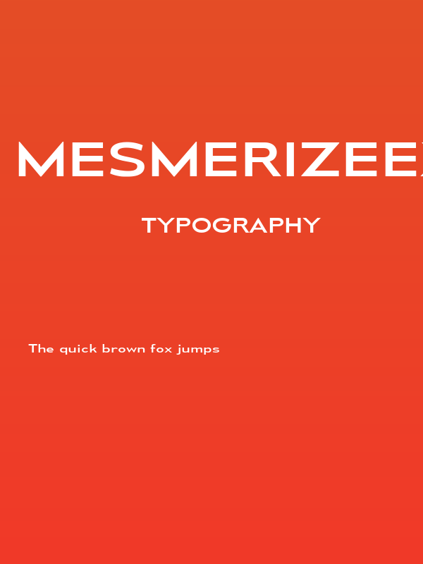 MesmerizeExRg-Regular Poster