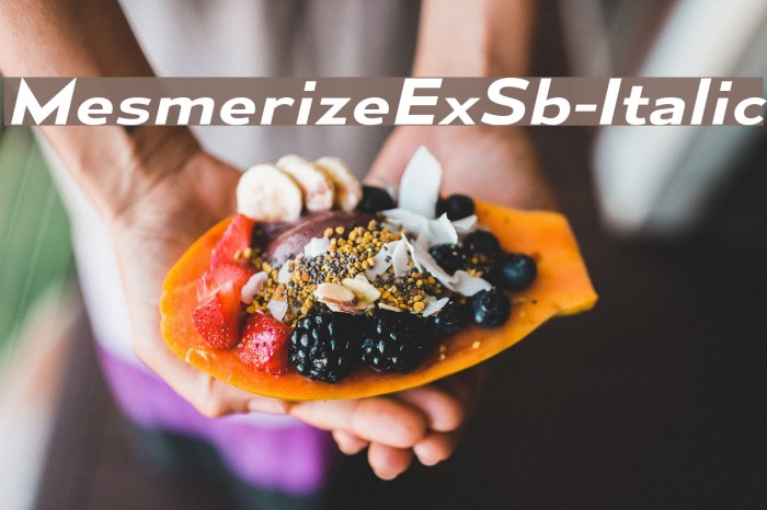 MesmerizeExSb-Italic Font examples