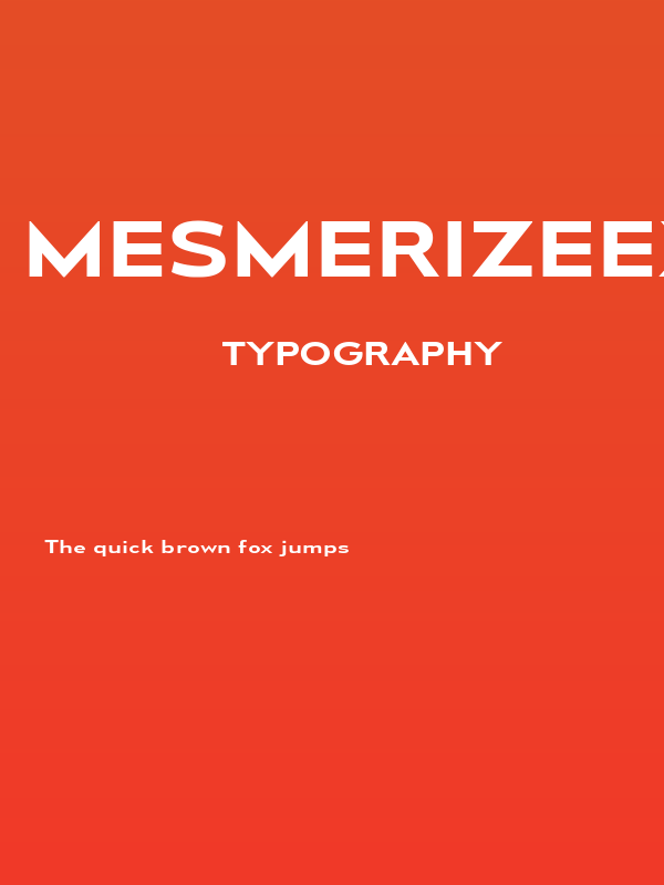 MesmerizeExSb-Regular Poster