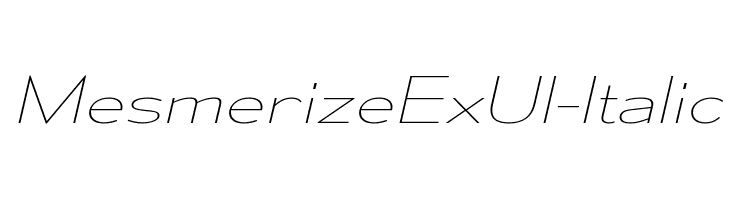 MesmerizeExUl-Italic Font