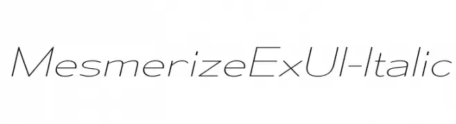 MesmerizeExUl-Italic  تنزيل الخطوط