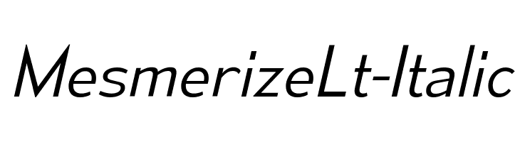 MesmerizeLt-Italic  Frei Schriftart Herunterladen