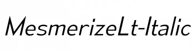 MesmerizeLt-Italic  नि: शुल्क फ़ॉन्ट्स डाउनलोड