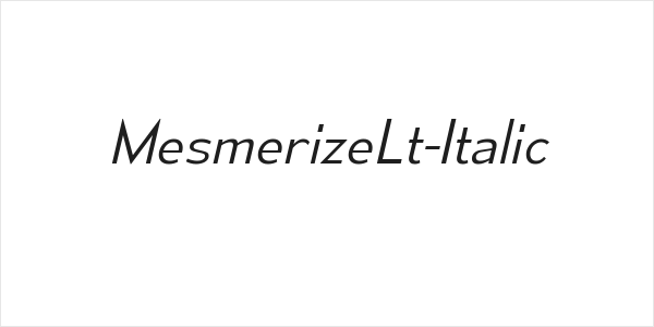 MesmerizeLt-Italic Logo