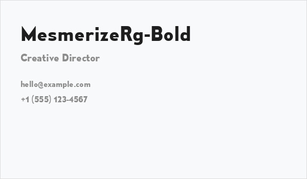 MesmerizeRg-Bold Business Card