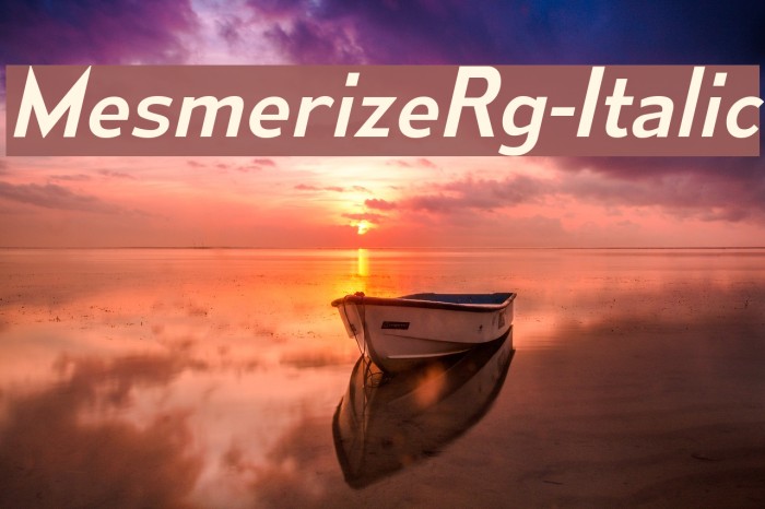 MesmerizeRg-Italic Font examples