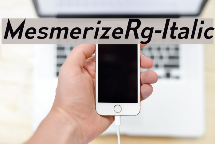 MesmerizeRg-Italic Font examples