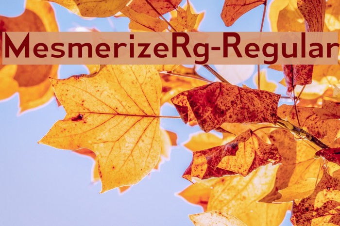 MesmerizeRg-Regular Font examples