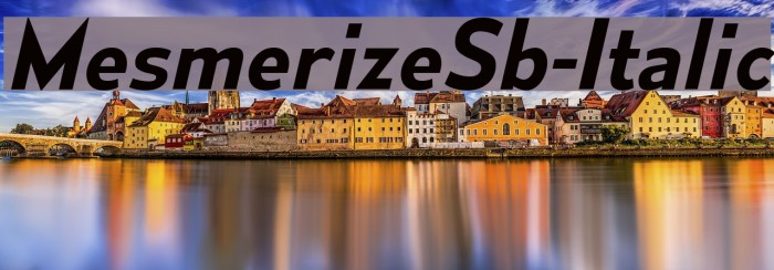 MesmerizeSb-Italic Font examples