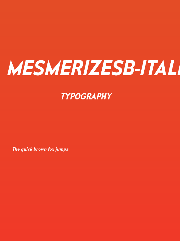 MesmerizeSb-Italic Poster