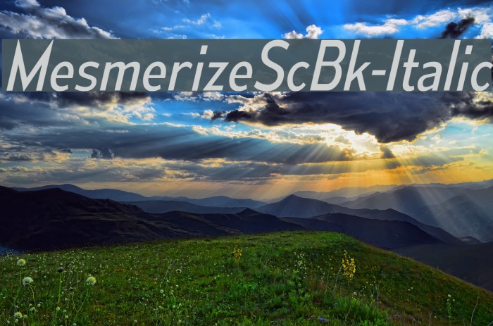 MesmerizeScBk-Italic Font examples