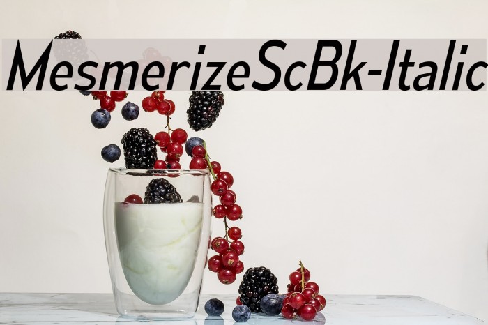 MesmerizeScBk-Italic Font examples