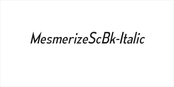 MesmerizeScBk-Italic Logo