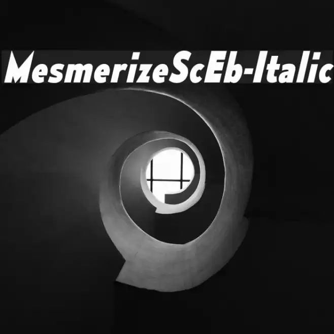 MesmerizeScEb-Italic Font examples