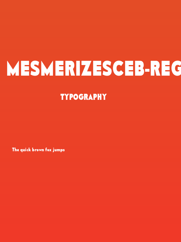 MesmerizeScEb-Regular Poster