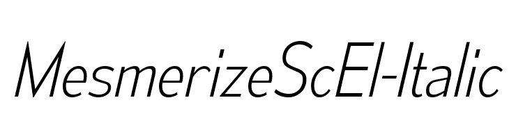 MesmerizeScEl-Italic Font