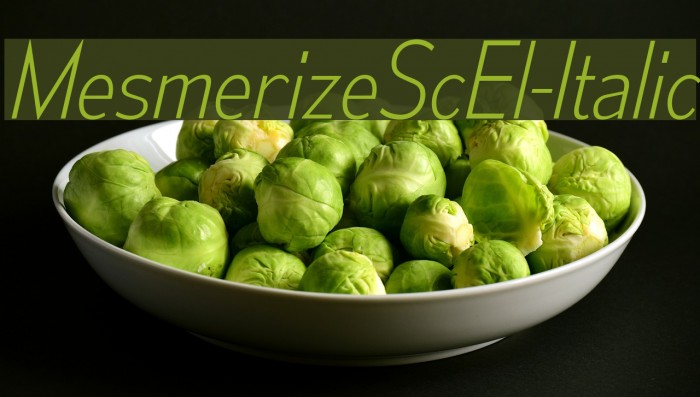 MesmerizeScEl-Italic Font examples