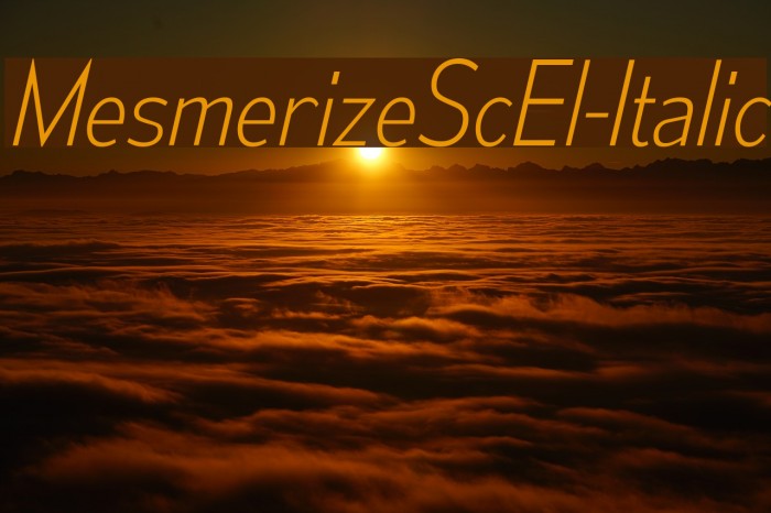 MesmerizeScEl-Italic Font examples