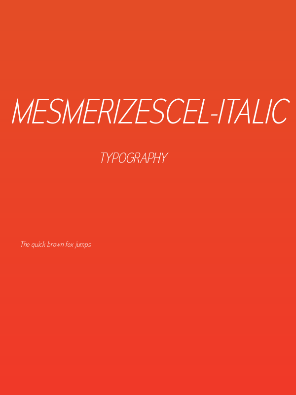 MesmerizeScEl-Italic Poster