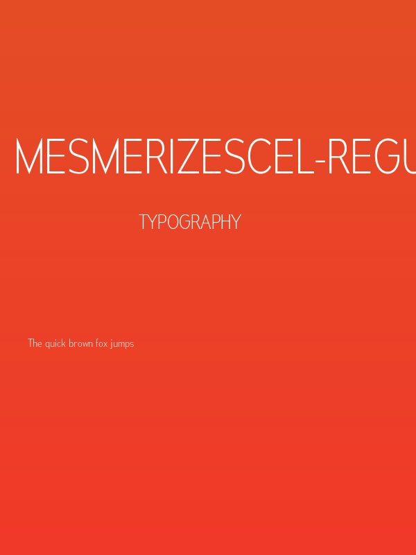 MesmerizeScEl-Regular Poster