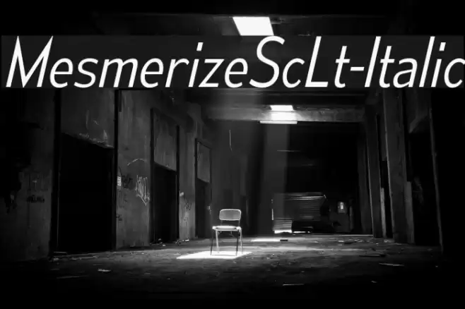 MesmerizeScLt-Italic Font examples