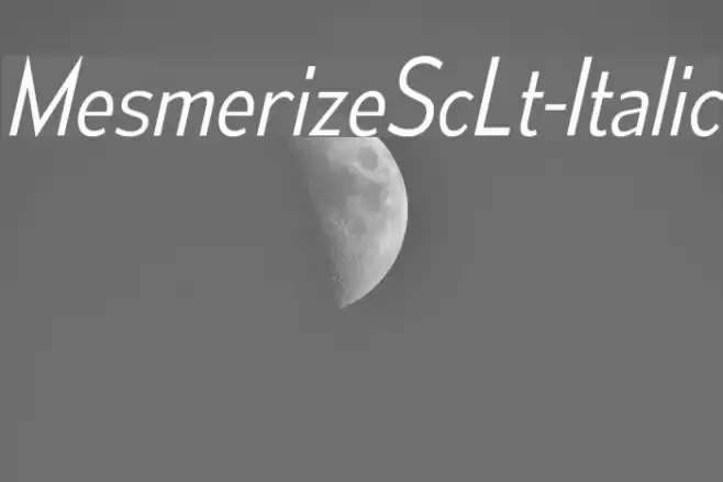 MesmerizeScLt-Italic Font examples
