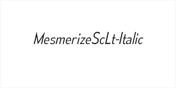 MesmerizeScLt-Italic Logo