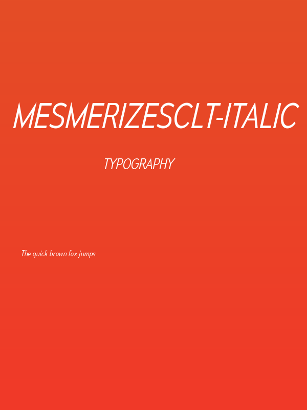 MesmerizeScLt-Italic Poster