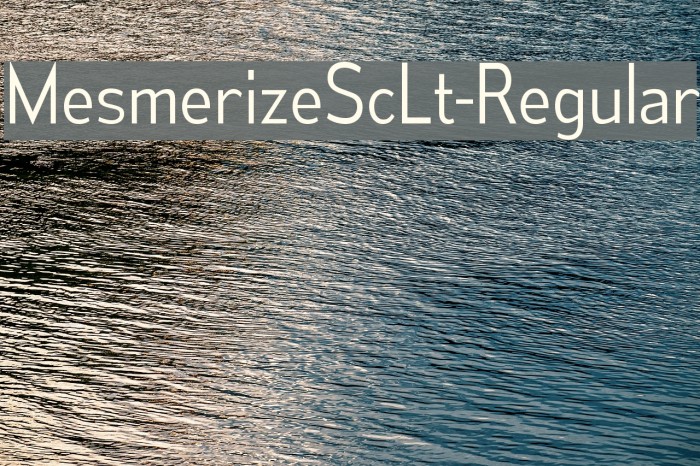 MesmerizeScLt-Regular Font examples