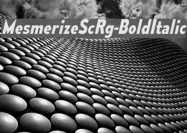 MesmerizeScRg-BoldItalic Font examples